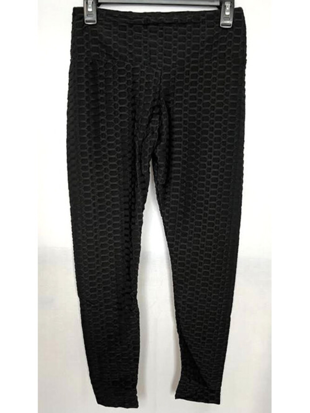 Black Workout Leggings-Women's Size Medium, Textured, Made by Letsfit ES8